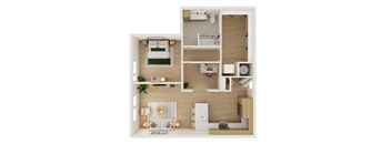The B Side Floor Plan at Atlantic Park Living, Virginia, 23451