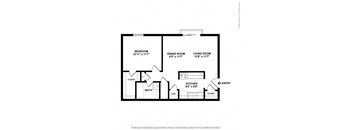 a floor plan of a home with two bedrooms and two bathrooms