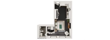 bedroom floor plan an in 2d