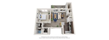 bedroom floor plan an open concept layout with a large closet and a balcony
