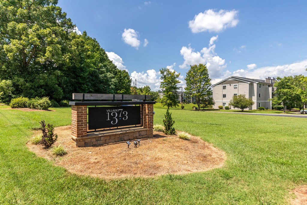 commons apartments  with grass at Village 1373, Greensboro, NC 27455