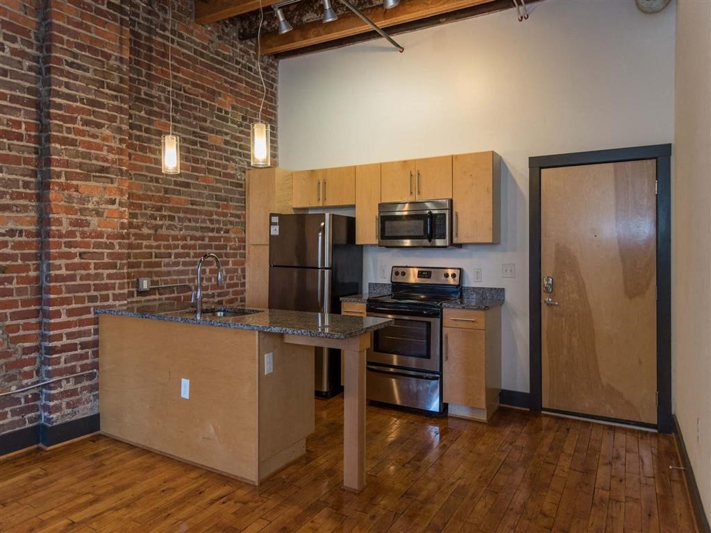 Modern kitchen at The Masonry in Richmond Va