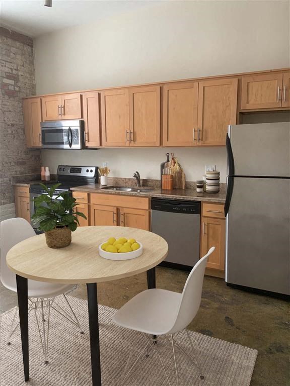 Kitchen table at The Masonry in Richmond Va