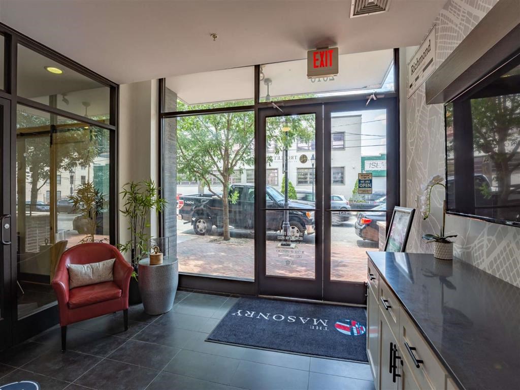 Lobby at The Masonry Apartments Richmond VA