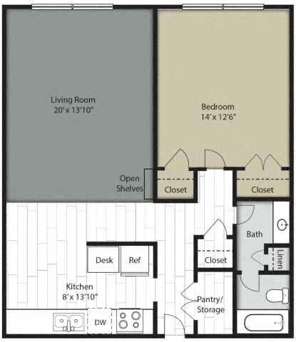 Wedgwood Apts 1bed1bath_783sqft