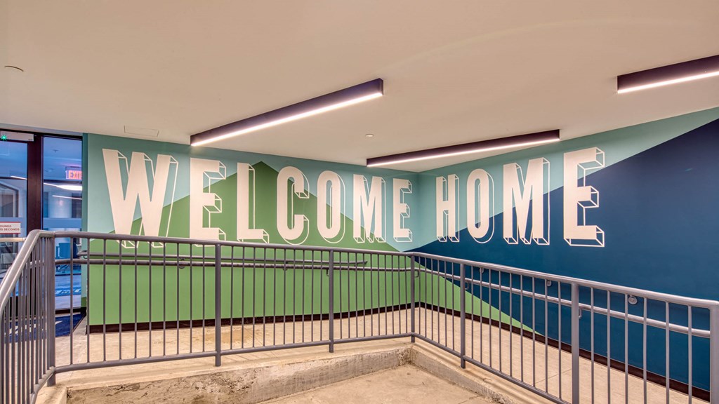 10 & Dairy Apartments garage walkway