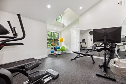 the gym at the callaway house austin at Wendover River Oaks, North Carolina, 27409