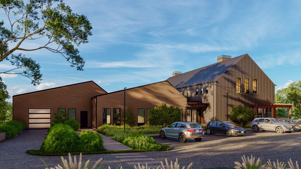 a rendering of a house with cars parked in front of it at Terraces at High Mountain, Huntsville, 35811