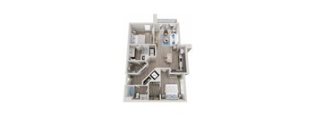 B2 Floorplan | 1,135 Sq. Ft. at Innsbrook Square, Virginia