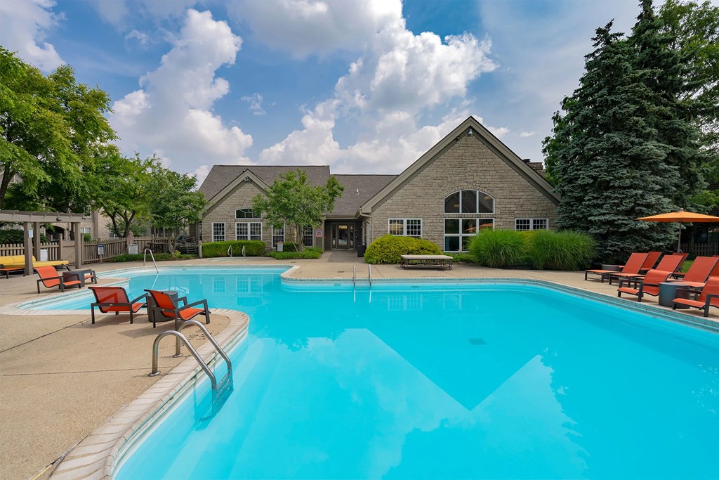 A large swimming pool at Camden Place, Dublin Ohio