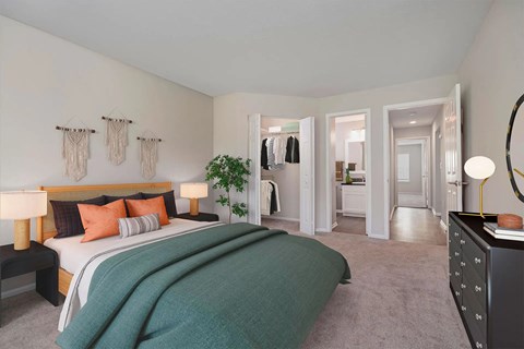 Carpeted Bedroom at Camden Place Apartments, Dublin, 43016