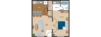 the layout of a floor plan with bedrooms and baths