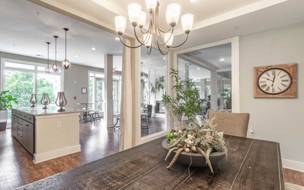 table at Watermark Apartments Clubhouse