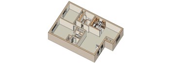 a floor plan of a house with a staircase