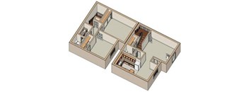 a floor plan of a house with a staircase