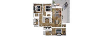 3 Bed 2 Bath Floor Plan | 1,548  Sq. Ft. at Boardwalk at Research Park in Alabama 35811