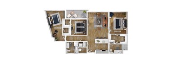 3 Bed 2 Bath Floor Plan | 1,449 Sq. Ft. at Boardwalk at Research Park in Huntsville, 35811