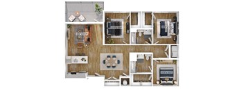 3 Bed 2 Bath Floor Plan | 1,547 Sq. Ft. at Boardwalk at Research Park in Huntsville, AL 35811