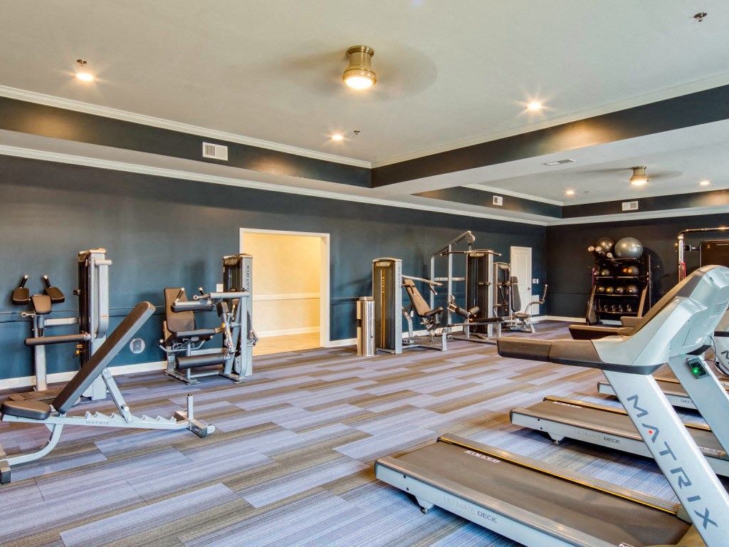 the gym at the preserve apartments