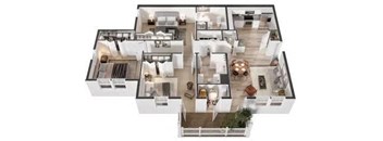 2 Bedroom 2 Bathroom Floor Plan at Bay Pointe at Summerville, Summerville, 29483