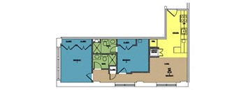 Masonry Two Bed Floor Plan in Richmond VA