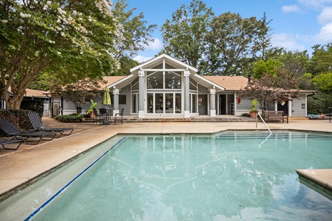take a dip in the pool at villas at houston levee west apartments in cord at Wendover River Oaks, North Carolina