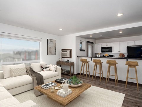 Modern Living Area at THE MADISON, Bozeman, MT, 59718