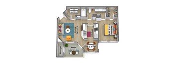 One Bedroom Floorplan at Prisma, Albuquerque, NM