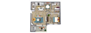1 Bedroom Floorplan at Prisma, New Mexico, 87114
