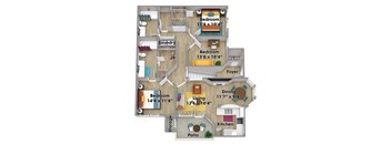 Three Bedroom Floorplan at Prisma, Albuquerque, New Mexico