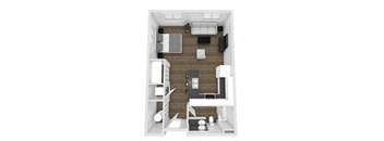 0 Bedroom One Bath Floorplan at 400 Element, Provo
