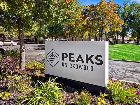 Property Sign at Peaks on Redwood, Salt Lake City, UT
