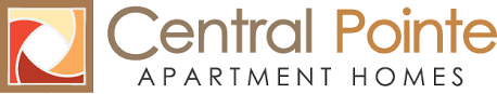 The image is a logo for Central Pointe Apartment Homes.