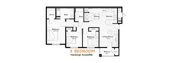 3 Bed Floorplan at Sundance at Baxter Meadows, Montana