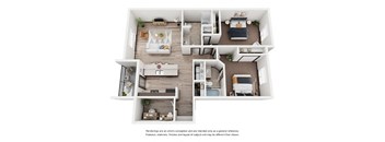 2 Bed 2 Bath Floorplan at THE MADISON, Montana, 59718