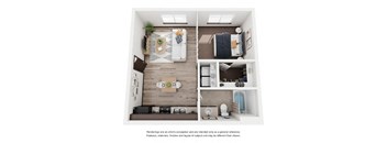 Studio Floorplan at THE MADISON, Bozeman, MT, 59718