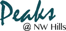 The image is a logo for "Pebbles @ NW Hills".