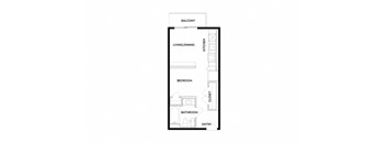 A diagram of a house layout with labeled rooms.