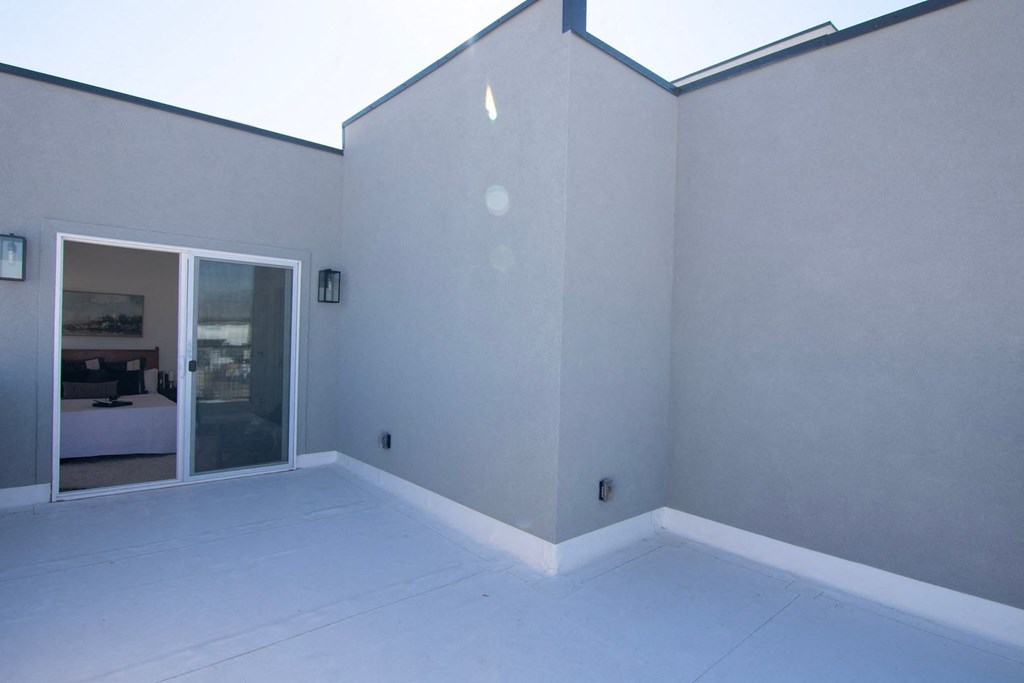patio with a sliding glass door