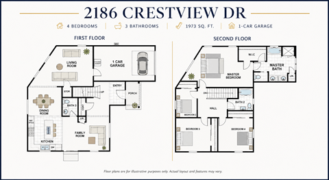 2186 Crestview Drive 4 Beds Apartment for Rent