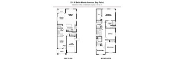 A floor plan for a two-story home at 231 N Bella Monte Avenue, Bay Point.