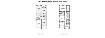 Floor plan for a 3 bedroom apartment.