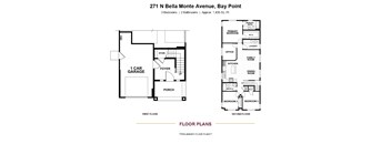 A floor plan for a two-story home at 271 N Bella Monte Avenue, Bay Point.