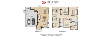A floor plan for a Begonia floorplan at Melrose at the Villages.