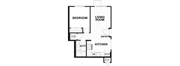 1Bedroom Floor Plan at Montessa Apartments, California, 95687