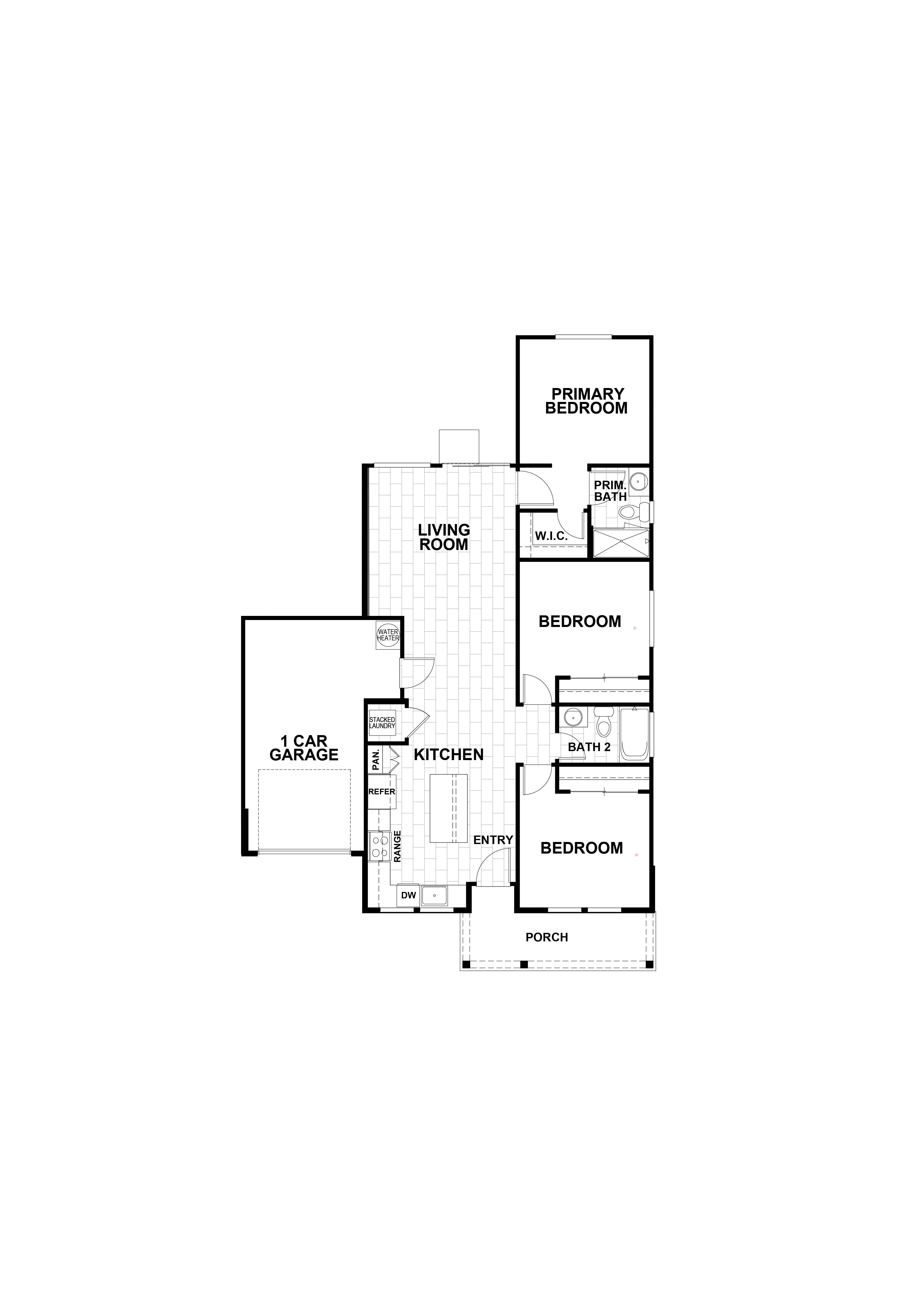 3Bed Floor Plan at Montessa Apartments, Vacaville, CA, 95687
