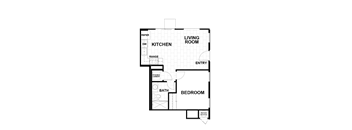 1Bed 1Bath Floor Plan at Montessa Apartments, California