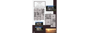 A house with a floor plan for Cypress, a 2,351 square foot home with 5 bedrooms and 3 bathrooms.