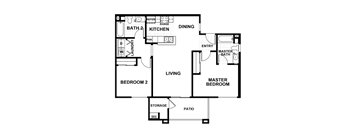 UNIT-B-Marina Floorplan at Edgewater, Pittsburg, CA 94565  