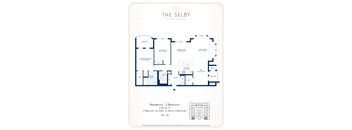 A floor plan for a 2 bedroom residence at The Selby in Milton Keynes.